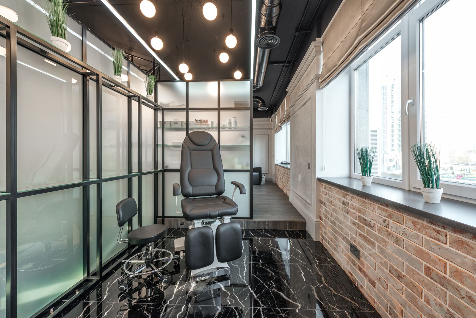 Massage Chairs — sleek leather recliner